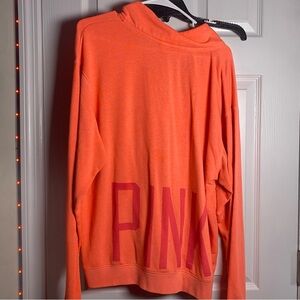 Large bright PINK peach sweatshirt